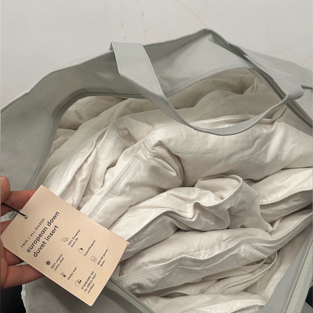 NWT West Elm European Down Duvet Insert - Twin/Twin XL